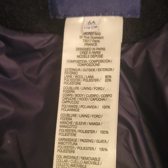 Jacadi paris girls coat 6T - Picture 6 of 7